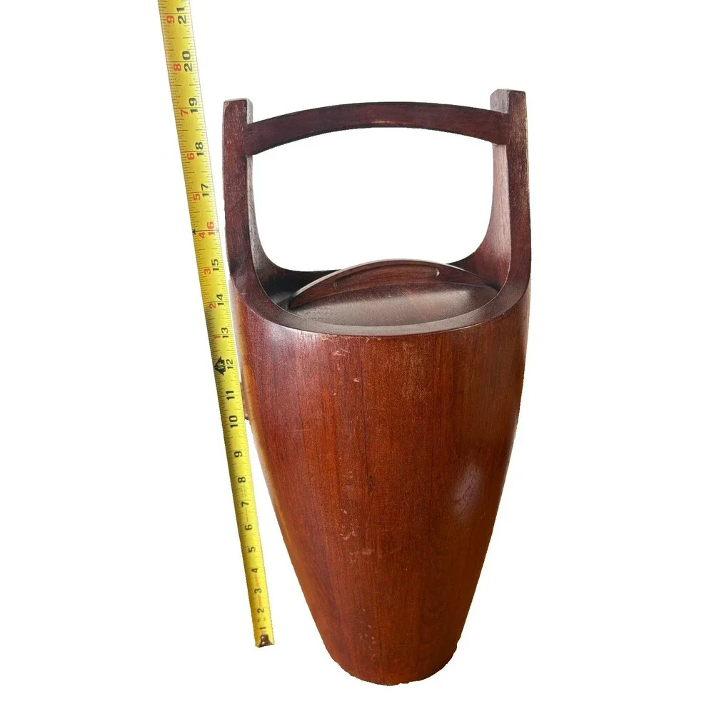Vtg Dansk Teak Ice Bucket Jens Quistgaard Denmark Mid Century Modern MCM 19